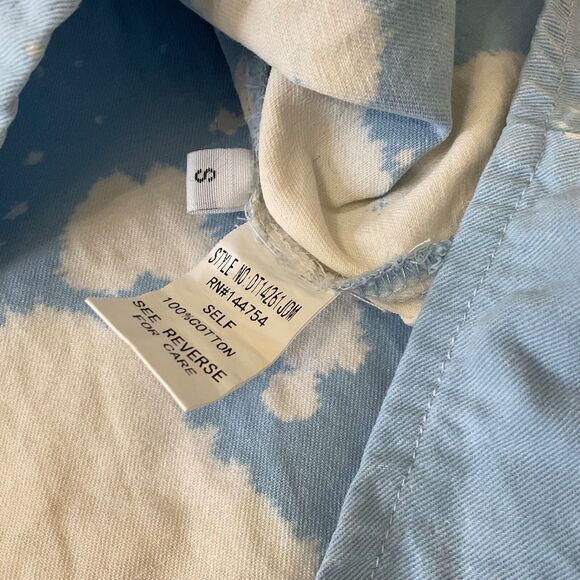 Judith March Thick Embroidered Raised on Dolly Cotton shirt women’s S Button Up - Picture 8 of 10